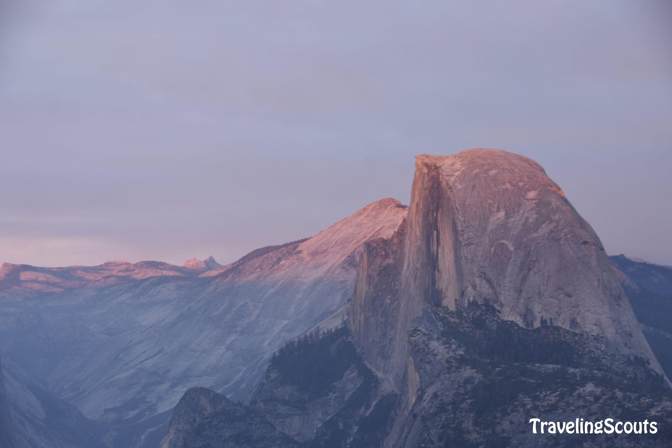 Halfdome bij zonsondergang