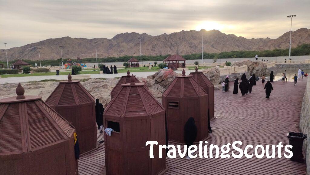 Stoomcabines bij de Hotspring