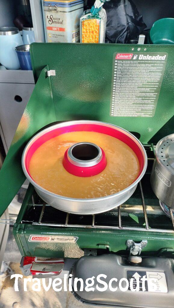 Cake bakken in Omnia Oven